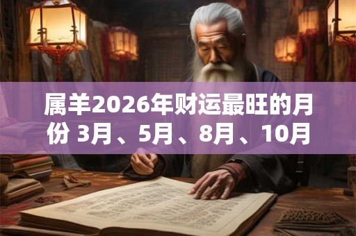 属羊2026年财运最旺的月份 3月、5月、8月、10月 属羊2026年财运最旺的月份 3月、5月、8月、10月