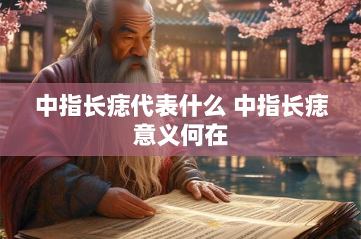中指长痣代表什么 中指长痣意义何在