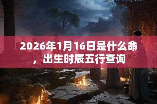 2026年1月16日是什么命，出生时辰五行查询