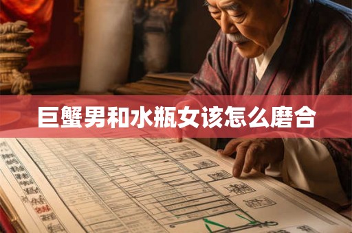 巨蟹男和水瓶女该怎么磨合