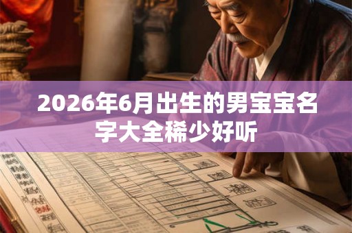 2026年6月出生的男宝宝名字大全稀少好听 2026年6月出生的男宝宝名字大全稀少好听