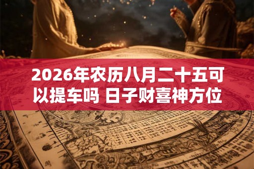 2026年农历八月二十五可以提车吗 日子财喜神方位