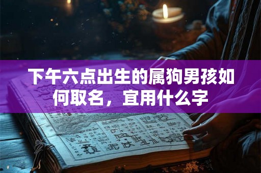 下午六点出生的属狗男孩如何取名，宜用什么字
