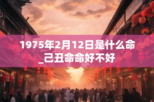 1975年2月12日是什么命_己丑命命好不好 1975年2月12日是什么命_己丑命命好不好