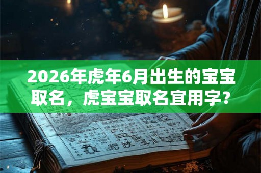 2026年虎年6月出生的宝宝取名，虎宝宝取名宜用字？