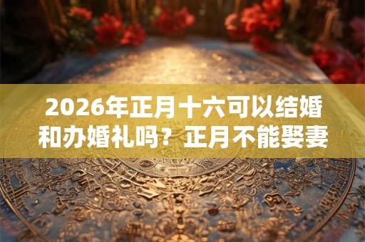 2026年正月十六可以结婚和办婚礼吗？正月不能娶妻吗？