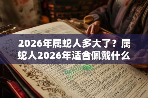 2026年属蛇人多大了？属蛇人2026年适合佩戴什么生肖饰品？
