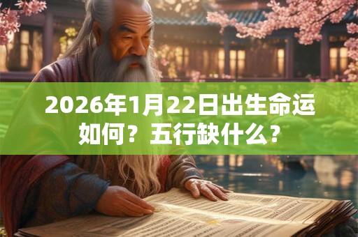 2026年1月22日出生命运如何？五行缺什么？