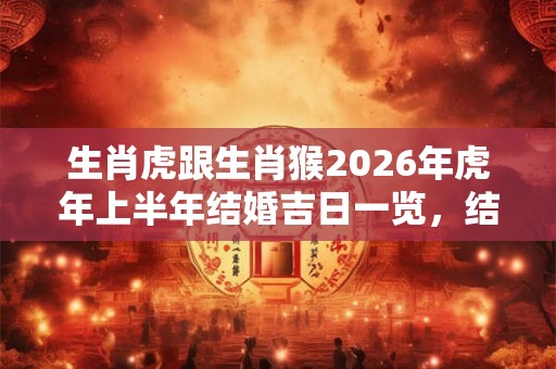 生肖虎跟生肖猴2026年虎年上半年结婚吉日一览，结婚选择什么时间好？