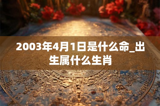 2003年4月1日是什么命_出生属什么生肖