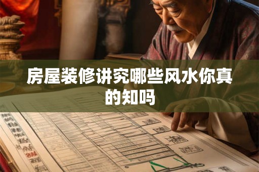 房屋装修讲究哪些风水你真的知吗