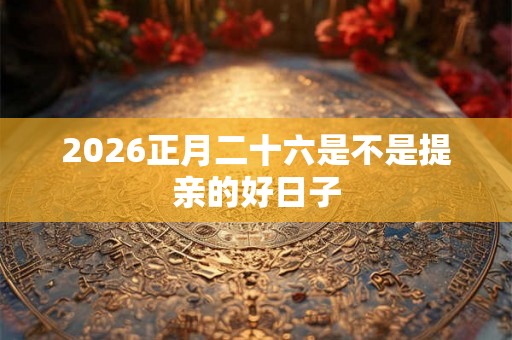 2026正月二十六是不是提亲的好日子