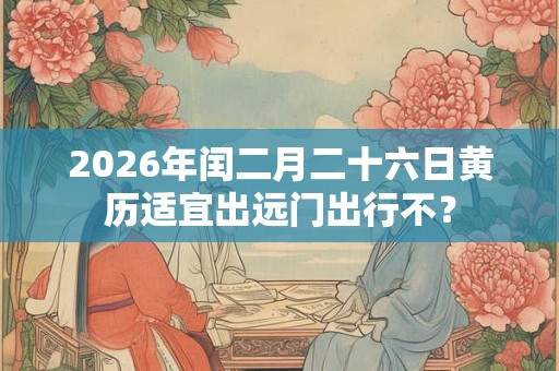2026年闰二月二十六日黄历适宜出远门出行不？