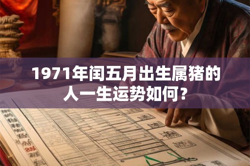 1971年闰五月出生属猪的人一生运势如何? 1971年闰五月出生属猪的人一生运势如何?