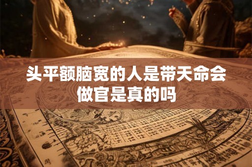头平额脑宽的人是带天命会做官是真的吗