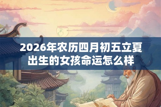 2026年农历四月初五立夏出生的女孩命运怎么样