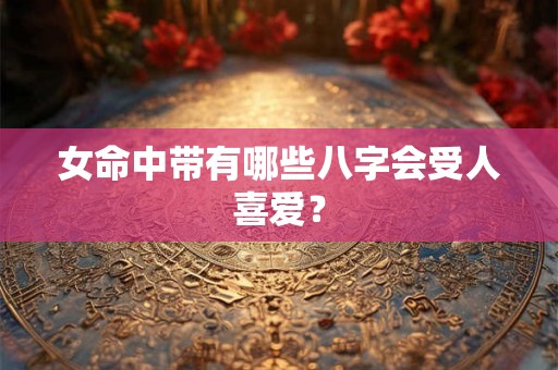 女命中带有哪些八字会受人喜爱？