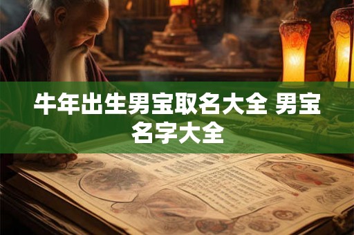 牛年出生男宝取名大全 男宝名字大全
