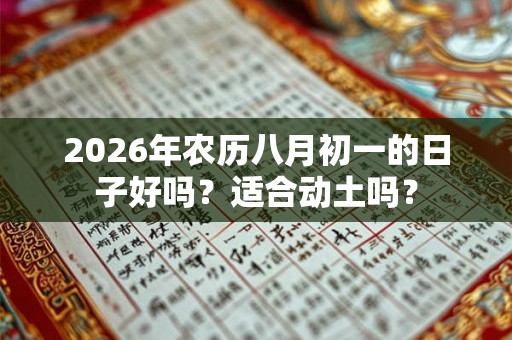 2026年农历八月初一的日子好吗?适合动土吗? 2026年农历八月初一的日子好吗?适合动土吗?