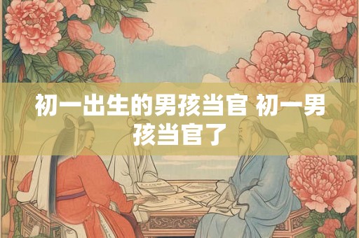 初一出生的男孩当官 初一男孩当官了