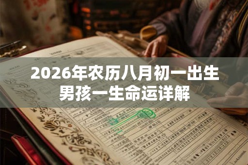 2026年农历八月初一出生男孩一生命运详解 2026年农历八月初一出生男孩一生命运详解
