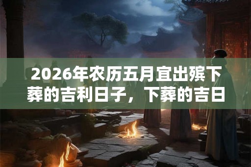 2026年农历五月宜出殡下葬的吉利日子，下葬的吉日怎么选择？