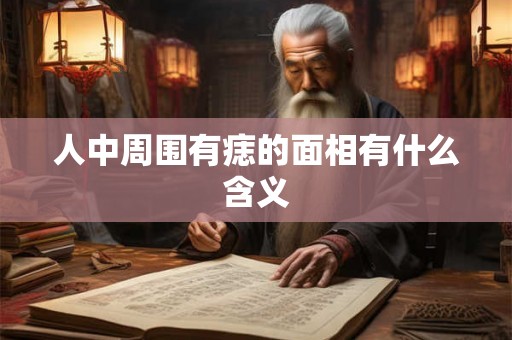人中周围有痣的面相有什么含义