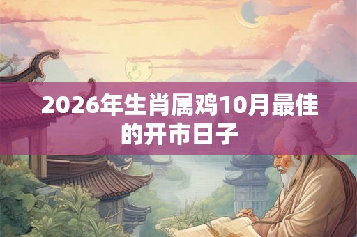 2026年生肖属鸡10月最佳的开市日子
