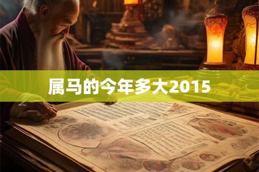 属马的今年多大2015