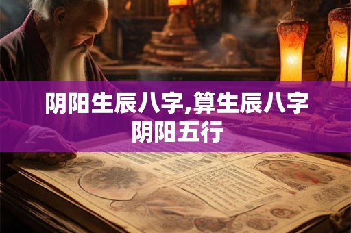 阴阳生辰八字,算生辰八字阴阳五行 阴阳生辰八字,算生辰八字阴阳五行