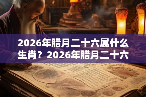 2026年腊月二十六属什么生肖？2026年腊月二十六出生好不好？