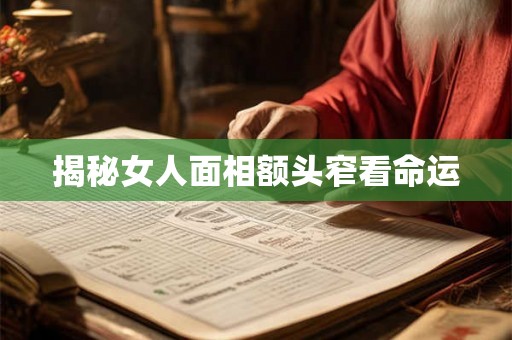 揭秘女人面相额头窄看命运