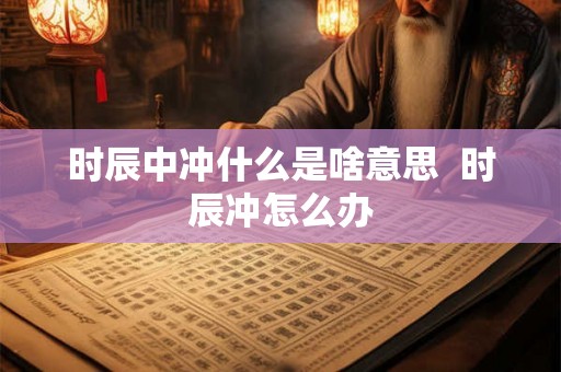 时辰中冲什么是啥意思  时辰冲怎么办