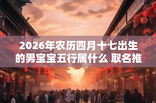 2026年农历四月十七出生的男宝宝五行属什么 取名推荐