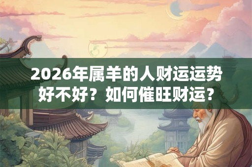 2026年属羊的人财运运势好不好？如何催旺财运？