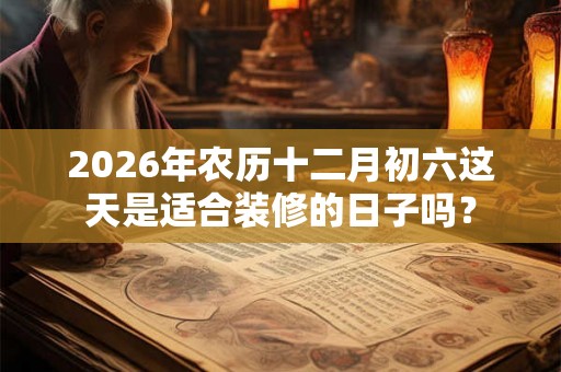 2026年农历十二月初六这天是适合装修的日子吗? 2026年农历十二月初六这天是适合装修的日子吗?