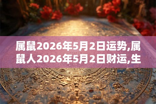 属鼠2026年5月2日运势,属鼠人2026年5月2日财运,生肖鼠2026年5月2日运势