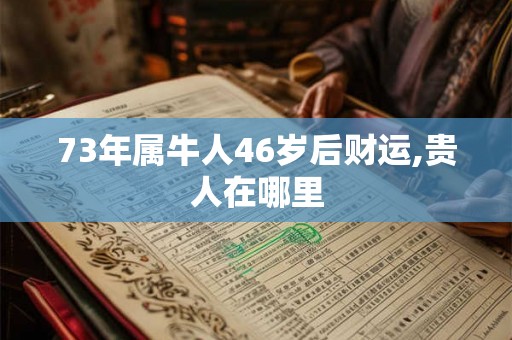 73年属牛人46岁后财运,贵人在哪里