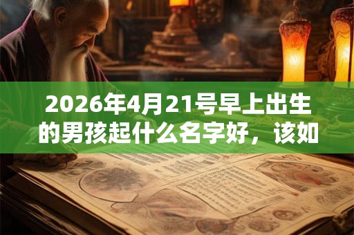 2026年4月21号早上出生的男孩起什么名字好，该如何取名？