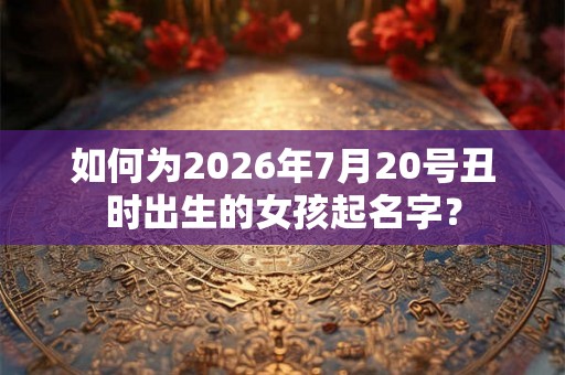 如何为2026年7月20号丑时出生的女孩起名字？