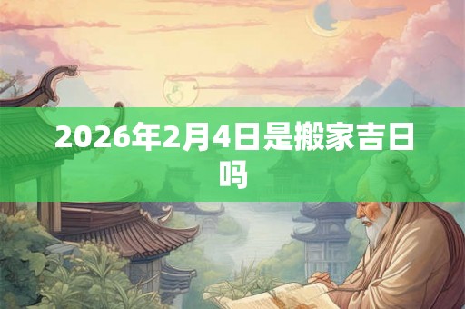 2026年2月4日是搬家吉日吗 2026年2月4日是搬家吉日吗
