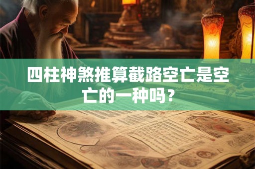 四柱神煞推算截路空亡是空亡的一种吗？
