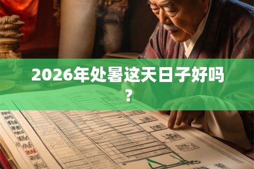 2026年处暑这天日子好吗？