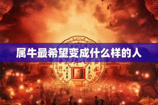 属牛最希望变成什么样的人