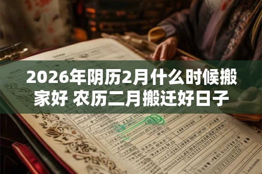 2026年阴历2月什么时候搬家好 农历二月搬迁好日子
