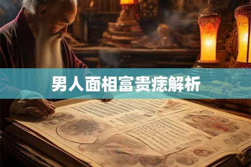 男人面相富贵痣解析