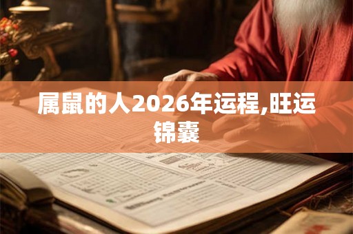 属鼠的人2026年运程,旺运锦囊