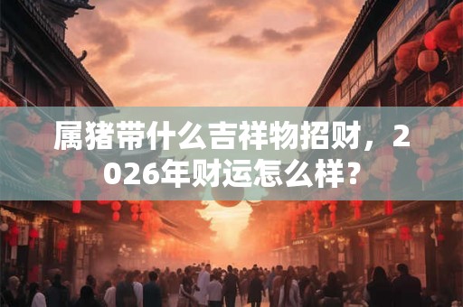 属猪带什么吉祥物招财,2026年财运怎么样? 属猪带什么吉祥物招财,2026年财运怎么样?