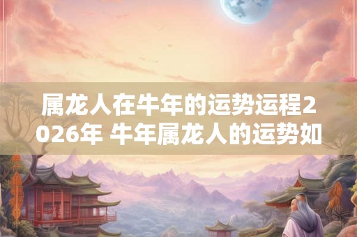 属龙人在牛年的运势运程2026年 牛年属龙人的运势如何 属龙人在牛年的运势运程2026年 牛年属龙人的运势如何