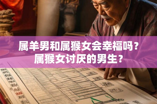 属羊男和属猴女会幸福吗?属猴女讨厌的男生? 属羊男和属猴女会幸福吗?属猴女讨厌的男生?